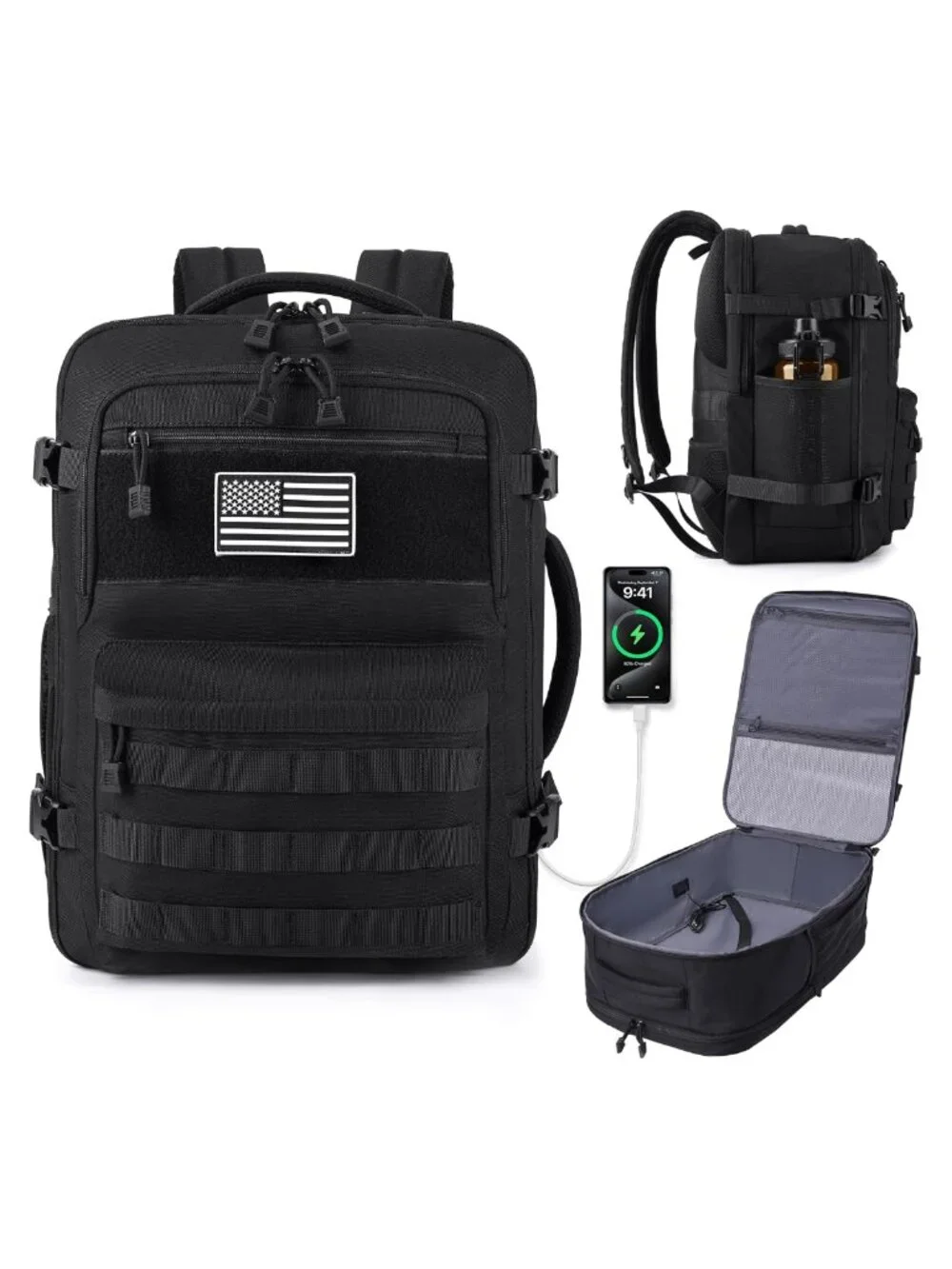 TSA Approved Carry On Tactical Travel Backpack Fits 17